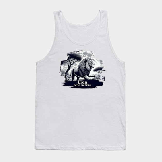 Lion - WILD NATURE - LION -16 Tank Top by ArtProjectShop